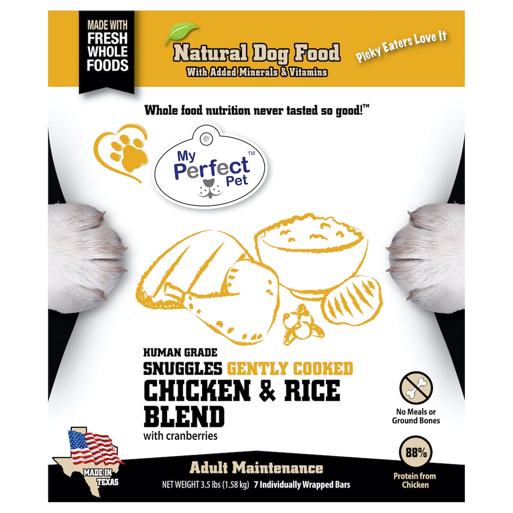 Snuggles Chicken & Rice Blend My Perfect Pet Gently Cooked Pet Food