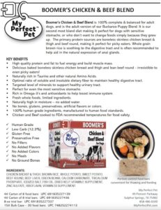 Boomer's Chicken & Beef Blend for Dogs-Product Information (preview)