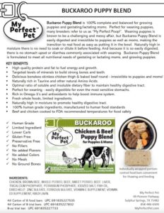Buckaroo Chicken & Beef Blend for Puppies & Moms-Product Information (preview)