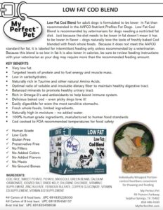 Low Fat Cod Blend for Dogs - Product Information (preview)