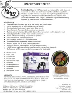 Knight's Beef Blend for Dogs - Product Information (preview)