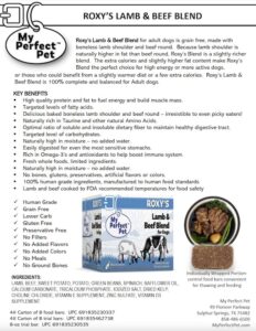Roxy's Lamb & Beef Blend for Dogs - Product Information (preview)