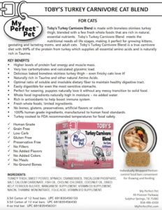 Toby's Turkey Carnivore Blend for Cats & Kittens - Product Information (preview)